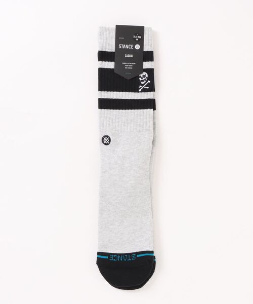 STANCE(スタンス)の「【STANCE/スタンス】BOYD SKULL CREW / ロゴクルーソックス / おしゃれなギフトに最適!(ソックス/靴下・メンズ・ヘザーグレー・LARGE)」の4枚目の写真
