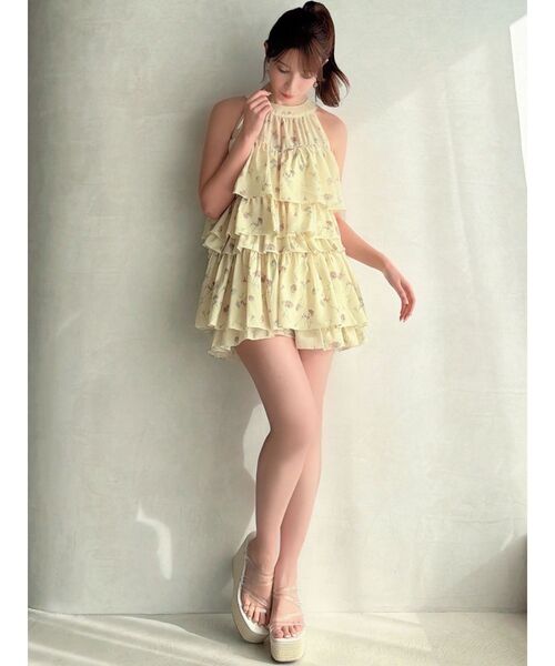 RESEXXY（リゼクシー）の「【memorif.】フラワーフリルショートパンツ【セットアップ着用可能】（その他パンツ・レディース・イエロー/ホワイト・FREE）」の11枚目の写真