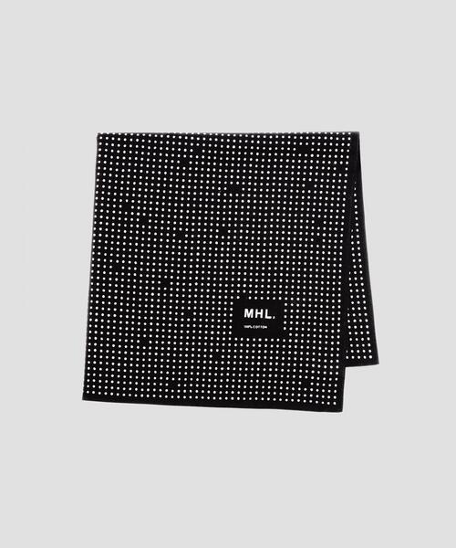MHL.(エムエイチエル)の「VINTAGE SPOTS SCARF(ストール/ショール・レディース・ブルー/ブラック・FREE)」の2枚目の写真