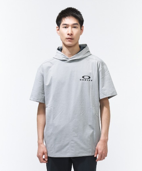 OAKLEY（オークリー）の「オークリー  LIGHT FLEECE DRY S/S HOODY 16.0（パーカー・メンズ・グレー/ブラック・LL/3L/M/L）」の2枚目の写真