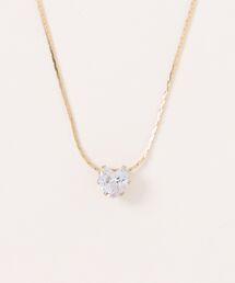 Feliz（フェリス）の「ワンポイントハートストーンネックレス（ネックレス）」