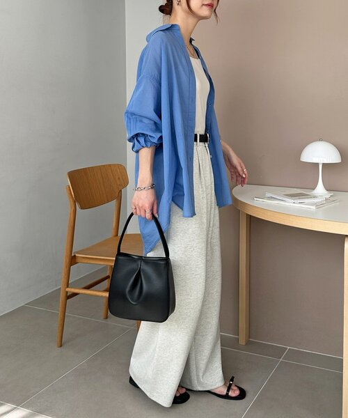 DISCOAT（ディスコート）の「フロントタックミニバッグ（ハンドバッグ・レディース・ブラック/キャメル・FREE）」の7枚目の写真