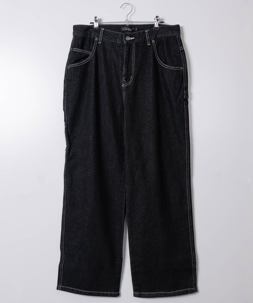 JOHN'S CLOSET(ジョンズクローゼット)の「【50】ルーズシルエットデニムペインターパンツ(デニムパンツ・メンズ・ワンウォッシュ/ブラック系/キナリ/ライトグレー/ネイビー/ベージュ/チャコールグレー/ブラック系その他/ブルー系その他3/サックスブルー/ライトブルー/オリーブ/ブラック・LARGE/MEDIUM/X-LARGE)」の3枚目の写真