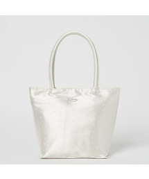 DOT SATIN MINI TOTE BAG IVORY
