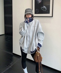 Dalfwin（ダールフィン）の「韓国ファッション ricake配色デザインラベル付き袖ジップトラックジャケット（その他アウター）」