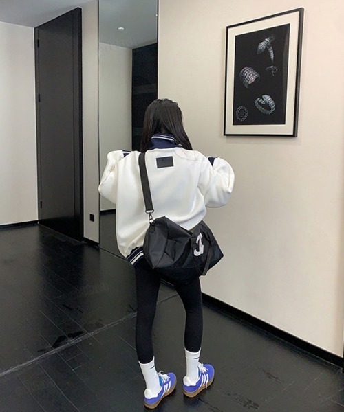 Dalfwin（ダールフィン）の「韓国ファッション ricake配色デザインラベル付き袖ジップトラックジャケット（その他アウター・レディース・グレー/ホワイト・FREE）」の14枚目の写真