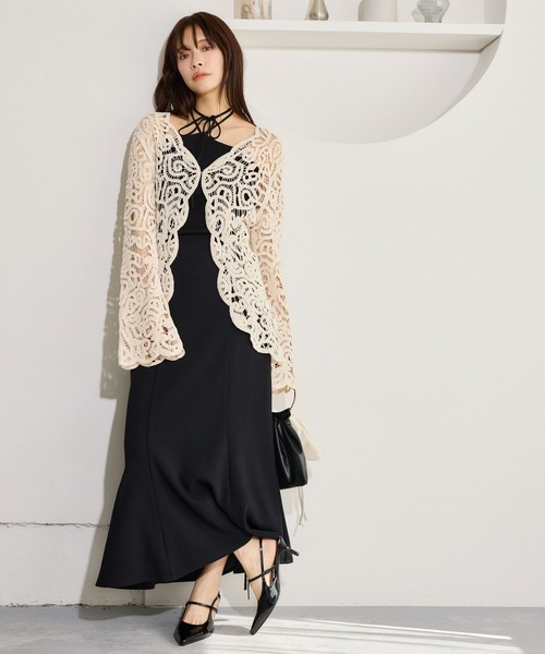 mysty woman（ミスティウーマン）の「ホルターネックカップINキャミ2 666269（キャミソール・レディース・ダークグリーン/アイボリー/ブラック・FREE）」の15枚目の写真