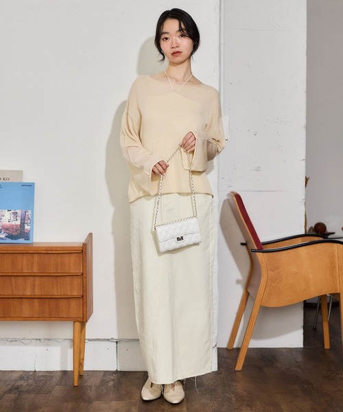 mysty woman（ミスティウーマン）の「ホルターネックカップINキャミ2 666269（キャミソール・レディース・ダークグリーン/アイボリー/ブラック・FREE）」の22枚目の写真