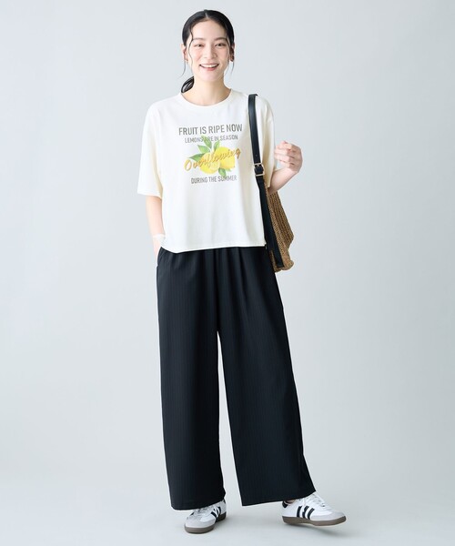ANY(エニィ)の「楽映えストレートパンツ(セットアップ着用可)(その他パンツ・レディース・ダークブラウン系/ネイビー系/カーキ系/ブラック系1・LARGE/MEDIUM)」の16枚目の写真