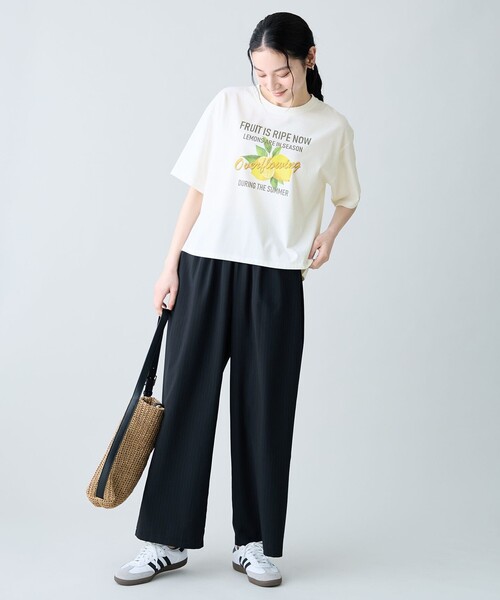 ANY(エニィ)の「楽映えストレートパンツ(セットアップ着用可)(その他パンツ・レディース・ダークブラウン系/ネイビー系/カーキ系/ブラック系1・LARGE/MEDIUM)」の17枚目の写真