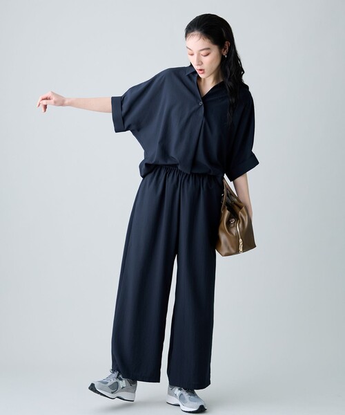 ANY(エニィ)の「楽映えストレートパンツ(セットアップ着用可)(その他パンツ・レディース・ダークブラウン系/ネイビー系/カーキ系/ブラック系1・LARGE/MEDIUM)」の20枚目の写真