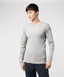 【Champion/チャンピオン】メンズ ベーシック ヘンリーネックロングスリーブTシャツ
