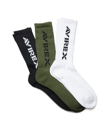 AVIREX（アヴィレックス）の「★AVIREX★Standard Logo Jacquard 3P Socks（ソックス/靴下）」