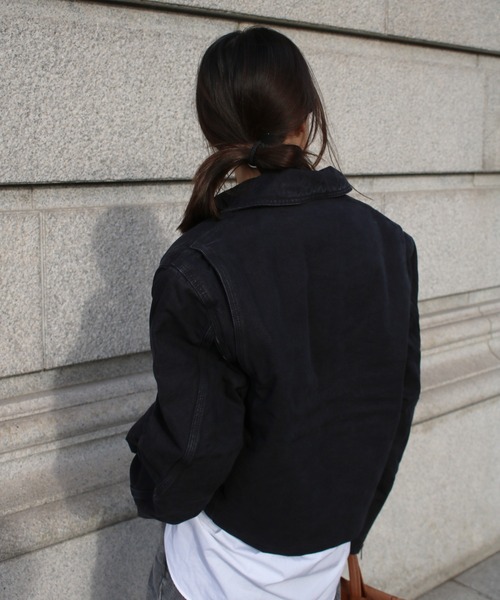 Scrap Book（スクラップブック）の「【HOPE】VOID JACKET（デニムジャケット・レディース・ブラック・32）」の5枚目の写真