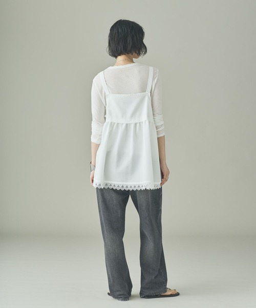 Curensology（カレンソロジー）の「Curensology(カレンソロジー)/ワッフルキャミブラウス（シャツ/ブラウス・レディース・ブラック/ホワイト・FREE）」の14枚目の写真