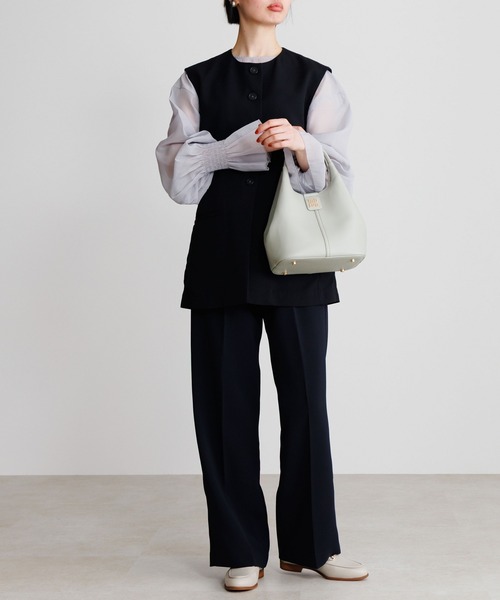 HIMIKO(ヒミコ)の「【HIMIKO】シグネチャーハンドバッグ/661181(ショルダーバッグ・レディース・アイボリー/ブラック/グリーン・FREE)」の9枚目の写真