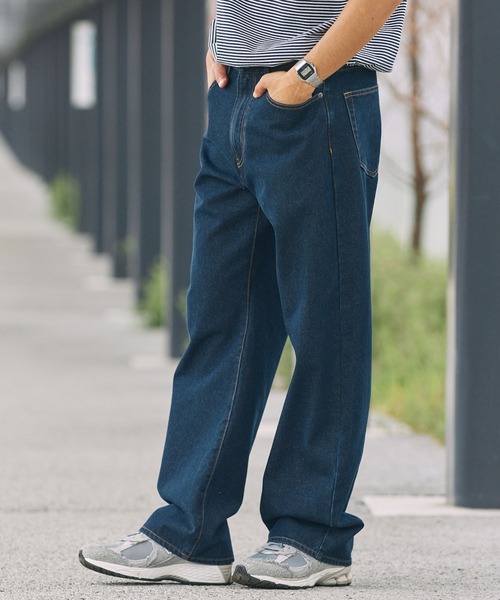 THE CRAFT CREW PRODUCTS(ザクラフトクループロダクツ)の「【UNNOTICEシリーズ】<サステナブル>10.5oz リサイクルコットン セミテーパード デニムパンツ / クイックドライ・ウォッシャブル【THE CRAFT CREW PRODUCTS】(デニムパンツ・メンズ・ダークインディゴブルー/ネイビー/インディゴブルー/ブラック/ダークブラック/グレー・S/M/L)」の9枚目の写真