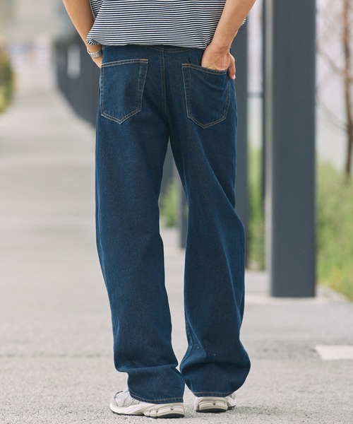 THE CRAFT CREW PRODUCTS(ザクラフトクループロダクツ)の「【UNNOTICEシリーズ】<サステナブル>10.5oz リサイクルコットン セミテーパード デニムパンツ / クイックドライ・ウォッシャブル【THE CRAFT CREW PRODUCTS】(デニムパンツ・メンズ・ダークインディゴブルー/ネイビー/インディゴブルー/ブラック/ダークブラック/グレー・S/M/L)」の10枚目の写真