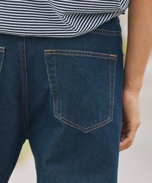 THE CRAFT CREW PRODUCTS(ザクラフトクループロダクツ)の「【UNNOTICEシリーズ】<サステナブル>10.5oz リサイクルコットン セミテーパード デニムパンツ / クイックドライ・ウォッシャブル【THE CRAFT CREW PRODUCTS】(デニムパンツ・メンズ・ダークインディゴブルー/ネイビー/インディゴブルー/ブラック/ダークブラック/グレー・S/M/L)」の11枚目の写真
