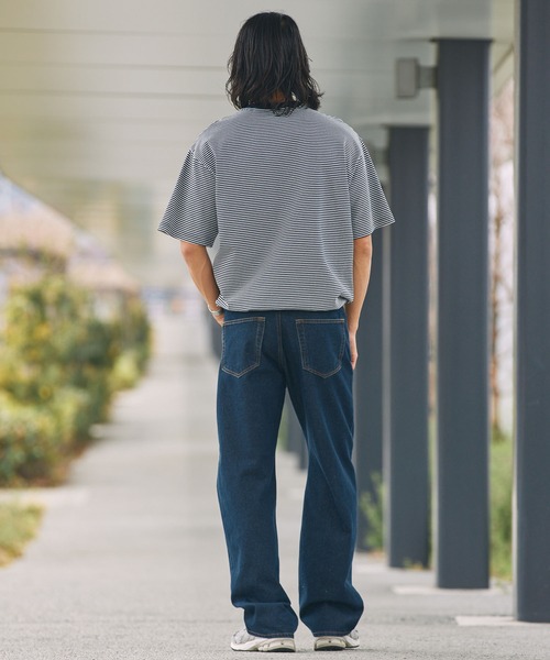 THE CRAFT CREW PRODUCTS(ザクラフトクループロダクツ)の「【UNNOTICEシリーズ】<サステナブル>10.5oz リサイクルコットン セミテーパード デニムパンツ / クイックドライ・ウォッシャブル【THE CRAFT CREW PRODUCTS】(デニムパンツ・メンズ・ダークインディゴブルー/ネイビー/インディゴブルー/ブラック/ダークブラック/グレー・S/M/L)」の16枚目の写真