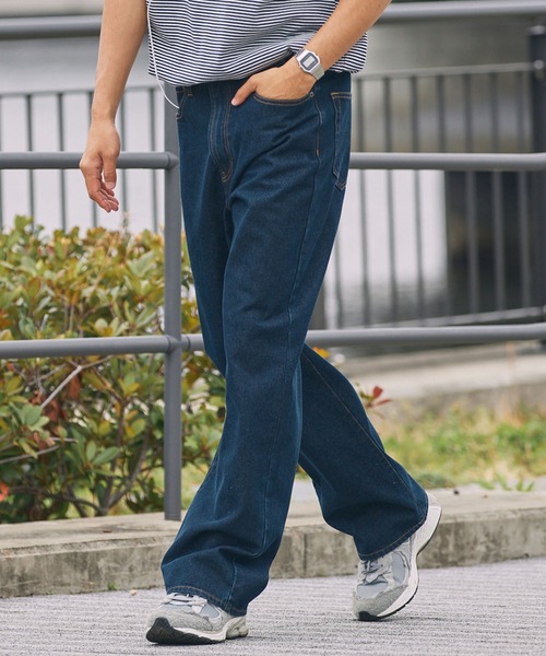 THE CRAFT CREW PRODUCTS(ザクラフトクループロダクツ)の「【UNNOTICEシリーズ】<サステナブル>10.5oz リサイクルコットン セミテーパード デニムパンツ / クイックドライ・ウォッシャブル【THE CRAFT CREW PRODUCTS】(デニムパンツ・メンズ・ダークインディゴブルー/ネイビー/インディゴブルー/ブラック/ダークブラック/グレー・S/M/L)」の17枚目の写真