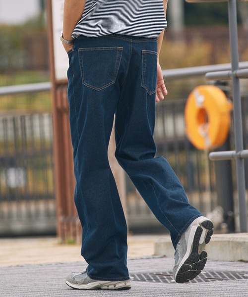 THE CRAFT CREW PRODUCTS(ザクラフトクループロダクツ)の「【UNNOTICEシリーズ】<サステナブル>10.5oz リサイクルコットン セミテーパード デニムパンツ / クイックドライ・ウォッシャブル【THE CRAFT CREW PRODUCTS】(デニムパンツ・メンズ・ダークインディゴブルー/ネイビー/インディゴブルー/ブラック/ダークブラック/グレー・S/M/L)」の18枚目の写真