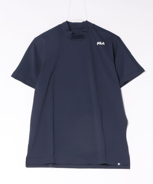 FILA GOLF(フィラゴルフ )の「半袖モックネックシャツ(Tシャツ/カットソー・メンズ・ブラック/オフホワイト/ネイビー・XX-LARGE/LARGE/X-LARGE/MEDIUM)」の3枚目の写真