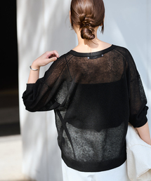 FRAMeWORK | シアーアゼVネックプルオーバー(ニット/セーター)