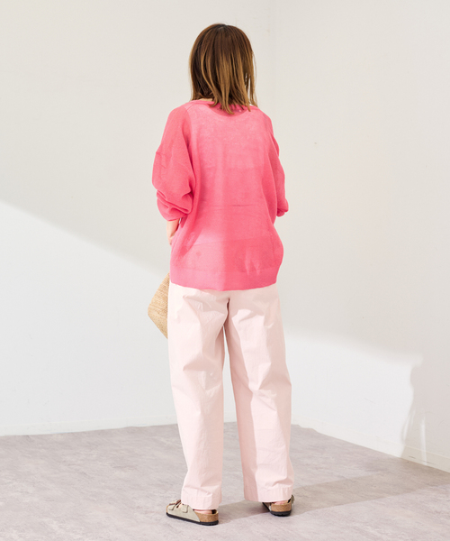 FRAMeWORK（フレームワーク）の「シアーアゼVネックプルオーバー（ニット/セーター・レディース・サックスブルー/ブラック/ピンク/ホワイト・FREE）」の21枚目の写真