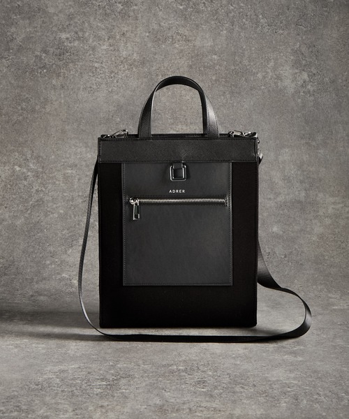 ADRER(アドラー)の「ADRER The tote bag Ver.2 / ADRER ザ トートバッグ Ver.2(トートバッグ・メンズ・ブラック/グレー・FREE)」の3枚目の写真
