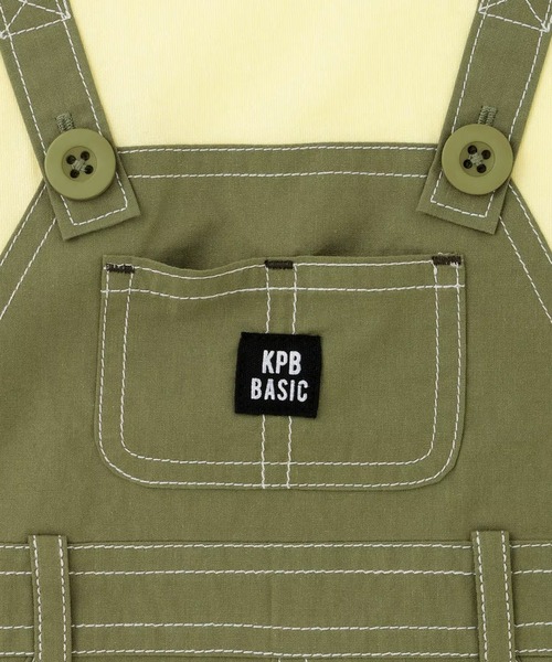KP BOY（ケーピーボーイ）の「オーバーオール風 半袖Tシャツ（Tシャツ/カットソー・キッズ・レモンイエロー/ネイビー・80ｃｍ/90cm）」の6枚目の写真