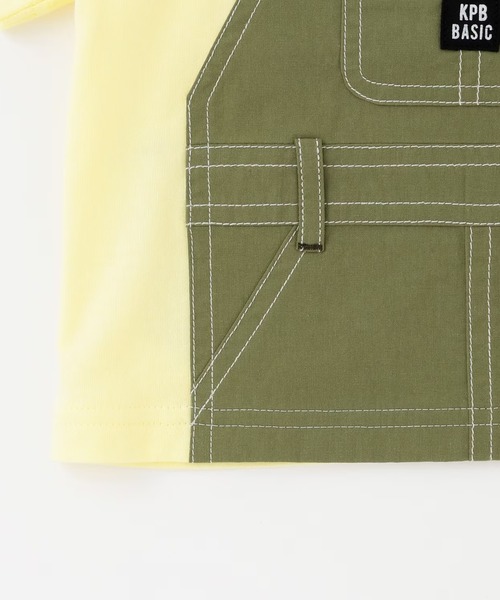 KP BOY（ケーピーボーイ）の「オーバーオール風 半袖Tシャツ（Tシャツ/カットソー・キッズ・レモンイエロー/ネイビー・80ｃｍ/90cm）」の7枚目の写真