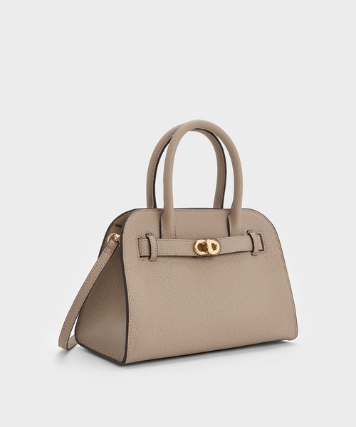 CHARLES & KEITH(チャールズ & キース)の「Aubrielle オブリエル ベルトストラクチャーバッグ(ハンドバッグ・レディース・クリーム/ライトベージュ/チョコ/ブラック/ライトピンク・M)」の17枚目の写真