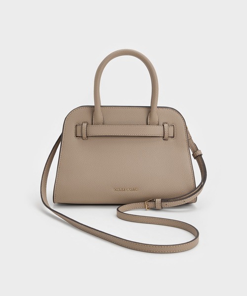 CHARLES & KEITH(チャールズ & キース)の「Aubrielle オブリエル ベルトストラクチャーバッグ(ハンドバッグ・レディース・クリーム/ライトベージュ/チョコ/ブラック/ライトピンク・M)」の18枚目の写真