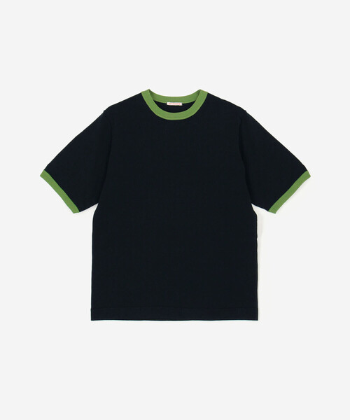 RYE TENDER(ライテンダー)の「RYE TENDER | 〈別注〉リンガーニットTシャツ WOMEN(ニット/セーター・レディース・ネイビー/イエロー/グレー/ブラック・0)」の4枚目の写真
