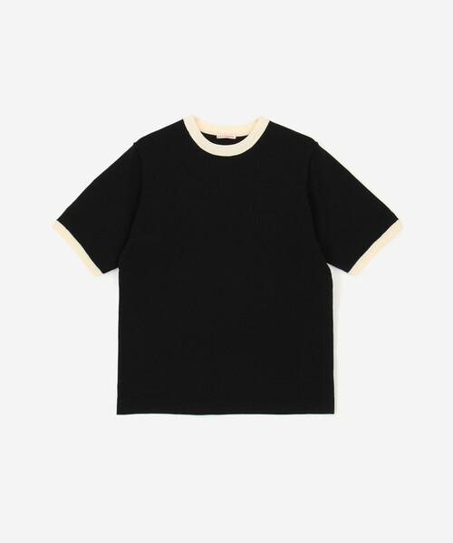RYE TENDER(ライテンダー)の「RYE TENDER | 〈別注〉リンガーニットTシャツ WOMEN(ニット/セーター・レディース・ネイビー/イエロー/グレー/ブラック・0)」の2枚目の写真