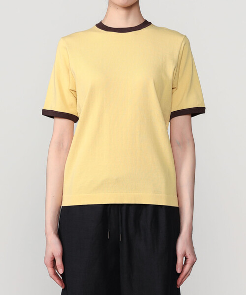 RYE TENDER(ライテンダー)の「RYE TENDER | 〈別注〉リンガーニットTシャツ WOMEN(ニット/セーター・レディース・ネイビー/イエロー/グレー/ブラック・0)」の8枚目の写真