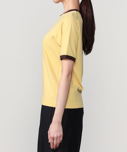 RYE TENDER(ライテンダー)の「RYE TENDER | 〈別注〉リンガーニットTシャツ WOMEN(ニット/セーター・レディース・ネイビー/イエロー/グレー/ブラック・0)」の7枚目の写真