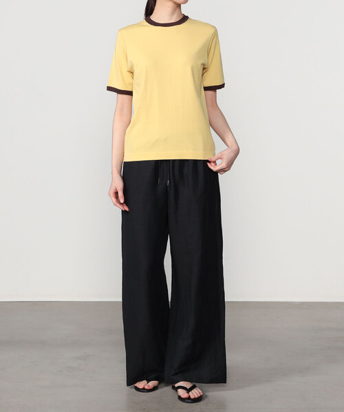 RYE TENDER(ライテンダー)の「RYE TENDER | 〈別注〉リンガーニットTシャツ WOMEN(ニット/セーター・レディース・ネイビー/イエロー/グレー/ブラック・0)」の5枚目の写真