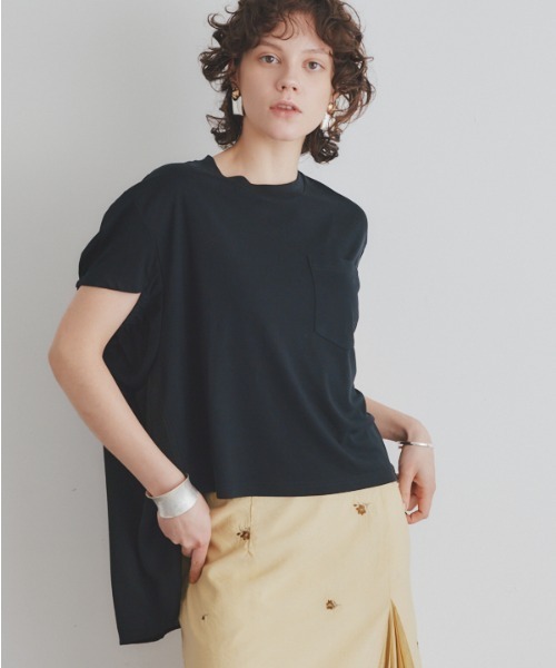 Muel Chic(ミュエルシック)の「Airy CS エアリーカットソー(Tシャツ/カットソー・レディース・ブラック/ライトブルー/ライトグリーン/ホワイト・FREE)」の3枚目の写真