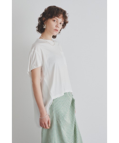 Muel Chic(ミュエルシック)の「Airy CS エアリーカットソー(Tシャツ/カットソー・レディース・ブラック/ライトブルー/ライトグリーン/ホワイト・FREE)」の14枚目の写真