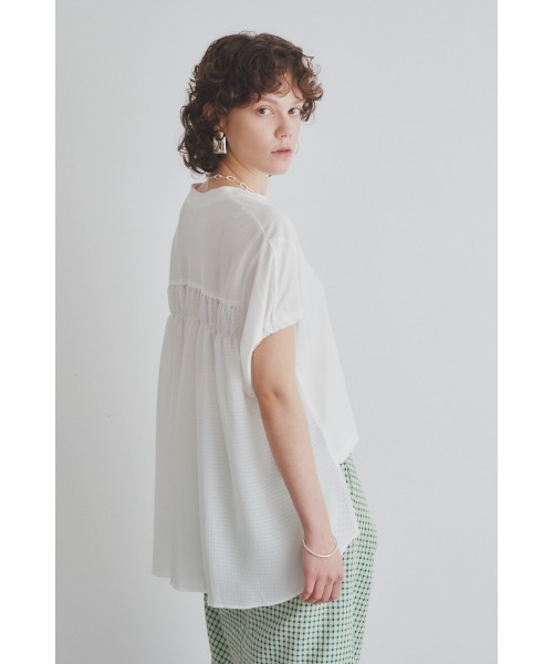 Muel Chic(ミュエルシック)の「Airy CS エアリーカットソー(Tシャツ/カットソー・レディース・ブラック/ライトブルー/ライトグリーン/ホワイト・FREE)」の15枚目の写真