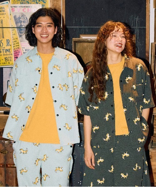 go slow caravan(ゴースローキャラバン)の「ブッチャー 総柄プリント S/Sシャツ(シャツ/ブラウス・メンズ・オリーブ/ミント・X-LARGE/LARGE/MEDIUM/SMALL)」の14枚目の写真