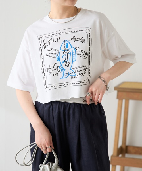 manipuri（マニプリ）の「manipuri/別注Tシャツ（Tシャツ/カットソー・レディース・ブルー/ホワイト・FREE）」の22枚目の写真