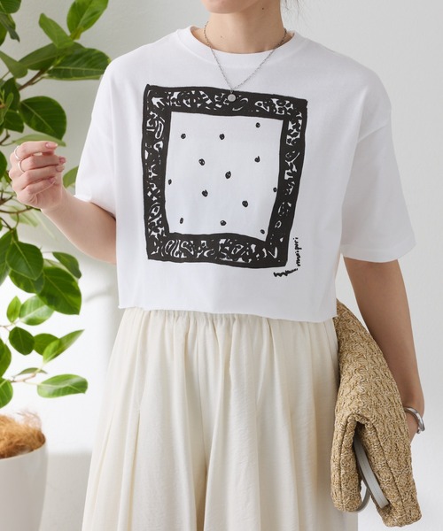 manipuri（マニプリ）の「manipuri/別注Tシャツ（Tシャツ/カットソー・レディース・ブルー/ホワイト・FREE）」の4枚目の写真
