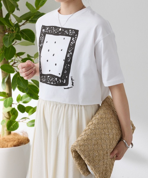 manipuri（マニプリ）の「manipuri/別注Tシャツ（Tシャツ/カットソー・レディース・ブルー/ホワイト・FREE）」の5枚目の写真