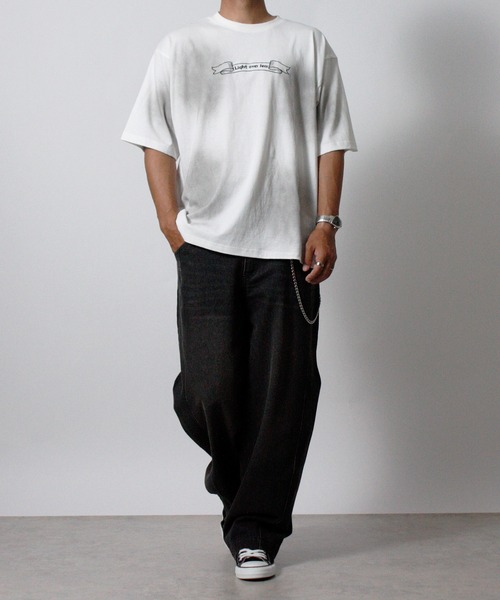 NYLAUS(ナイラス)の「【NYS】エンジェル刺繍 ヴィンテージ 半袖Tシャツ(Tシャツ/カットソー・メンズ・ピンク/チャコール/ホワイト・L/M)」の8枚目の写真