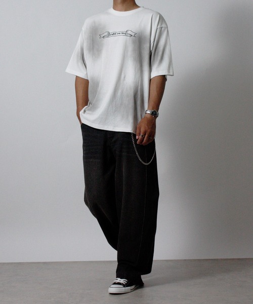 NYLAUS(ナイラス)の「【NYS】エンジェル刺繍 ヴィンテージ 半袖Tシャツ(Tシャツ/カットソー・メンズ・ピンク/チャコール/ホワイト・L/M)」の10枚目の写真