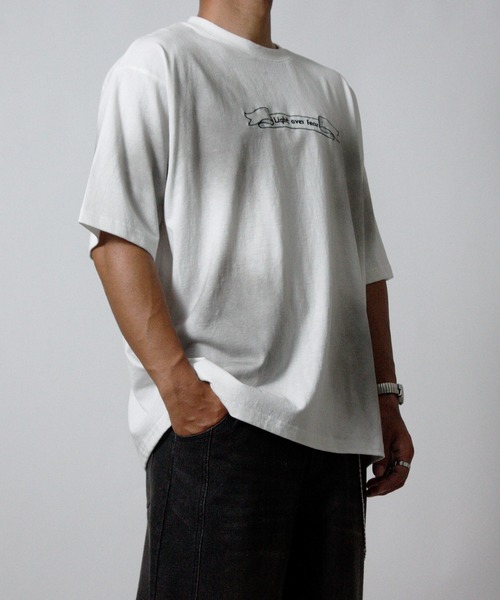 NYLAUS(ナイラス)の「【NYS】エンジェル刺繍 ヴィンテージ 半袖Tシャツ(Tシャツ/カットソー・メンズ・ピンク/チャコール/ホワイト・L/M)」の5枚目の写真