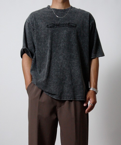 NYLAUS(ナイラス)の「【NYS】エンジェル刺繍 ヴィンテージ 半袖Tシャツ(Tシャツ/カットソー・メンズ・ピンク/チャコール/ホワイト・L/M)」の13枚目の写真